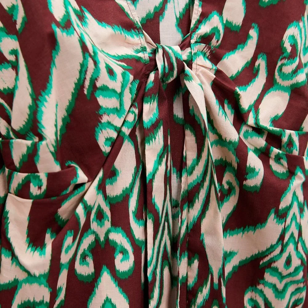 Zara Selena Tie Front Blouse & Pants Matching Set